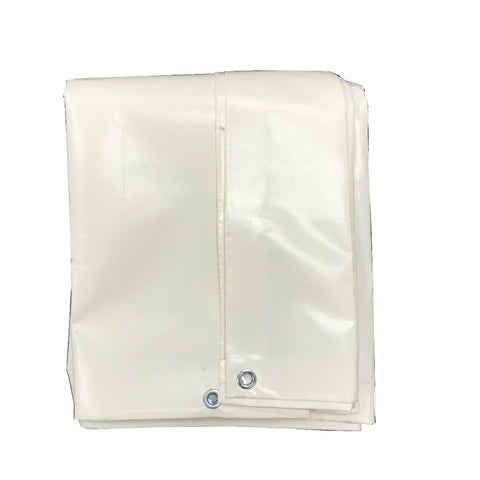 15' x 15' Heavy Duty Waterproof PVC Vinyl Tarp - White
