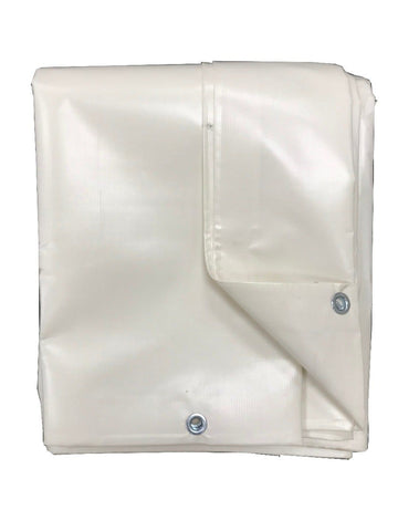 20' x 20' Heavy Duty Waterproof PVC Vinyl Tarp - White