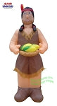 7 1/2' Air Blown Inflatable Thanksgiving INDIAN Woman Holding Corn