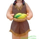 7 1/2' Air Blown Inflatable Thanksgiving INDIAN Woman Holding Corn