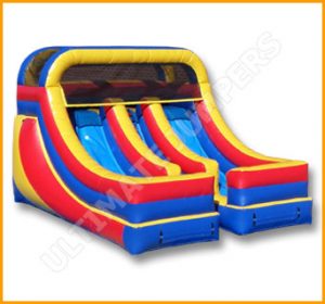 10'H Inflatable Double Lane Slip N Dip by Ultimate Jumpers