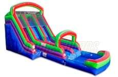 14'H Double Lane Waterslide by Jungle Jumps