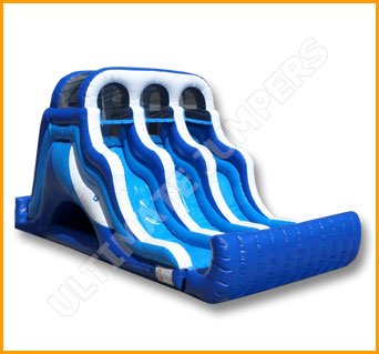 Inflatable 16′ Triple Lane Slide S063