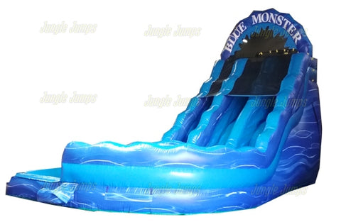 18'H Blue Monster with Pool by Jungle Jumps