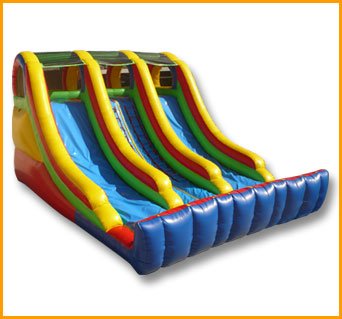 Inflatable 18′ Double Climber Slide S046