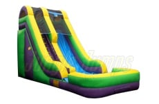 18'H Green Straight Waterslide by Jungle Jumps