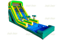 19'H High Jungle Palm Water Slide by Jungle Jumps