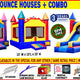 2 Bounce Houses Plus 1 Combo