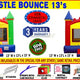 2 Castle Bounce House 13 X 13