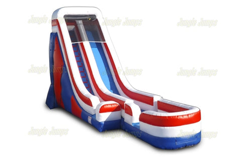 24'H USA Slide with Pool by Jungle Jumps