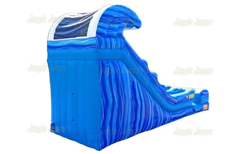 18'H Aqua Tide Wave Splash Pool Slide by Jungle Jumps