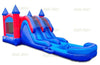 Image of 15' H Blue Double Lane Combo with Pool by Jungle Jumps