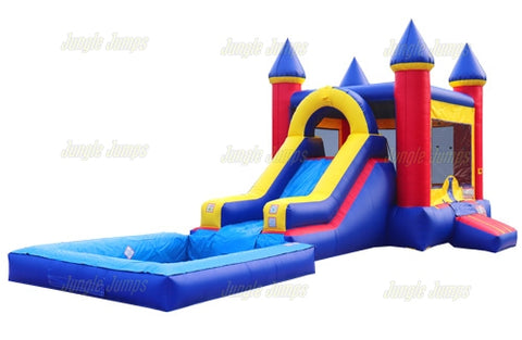 Blue & Red Combo with Pool by Jungle Jumps
