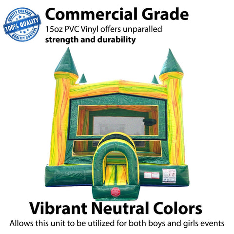 Green Marble Modular Bounce House with Blower