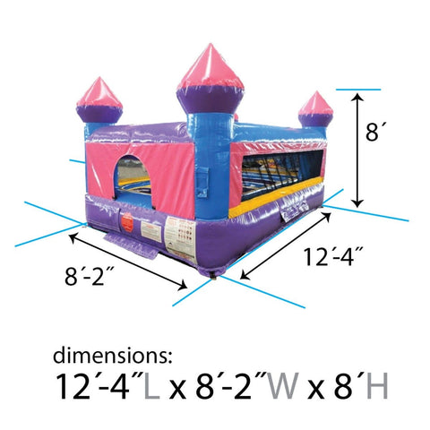 Junior Pink Castle Indoor Bounce House with Blower
