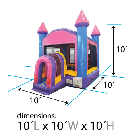 Compact Kids 10' Pink Bounce House with Blower