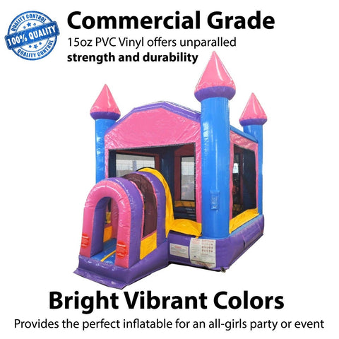 Compact Kids 10' Pink Bounce House with Blower