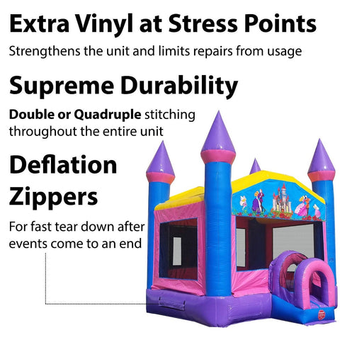 Pink Princess Dream Bounce House with Blower