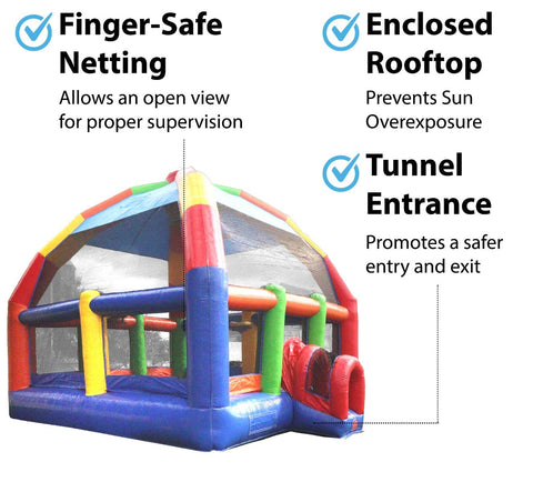 22' x 22' Big Bubba Giant Rainbow Bounce House with Blower