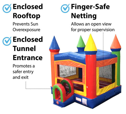 Rainbow Modular Bounce House with Blower