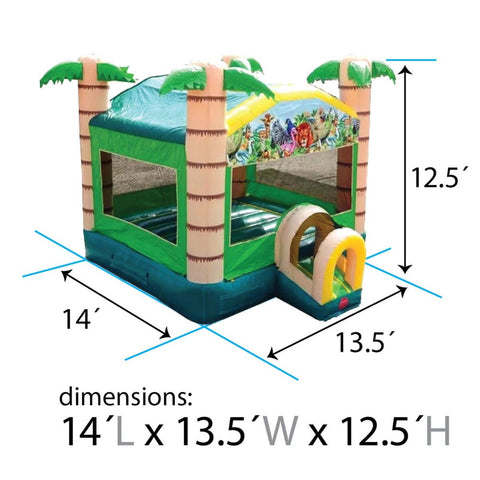 Tropical Paradise Bounce House with Blower