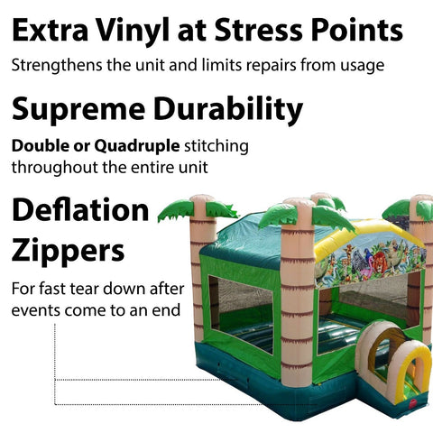 Tropical Paradise Bounce House with Blower