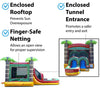 Image of Kids Tropical Fire Marble Water Slide Bounce House Combo with Blower