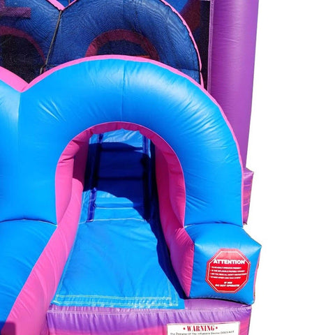 Kids Pink Water Slide Bounce House Combo with Blower