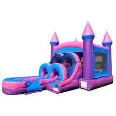 Kids Pink Water Slide Bounce House Combo with Blower