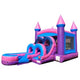 14.5' H Kids Pink Water Slide Bounce House Combo with Blower by POGO