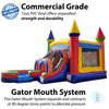 Image of Kids Modern Rainbow Water Slide Bounce House Combo with Blower