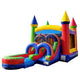 14.3'H Kids Modern Rainbow Water Slide Bounce House Combo with Blower by POGO