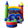 Image of Kids Modern Rainbow Water Slide Bounce House Combo with Blower