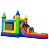 Image of Kids Modern Rainbow Water Slide Bounce House Combo with Blower