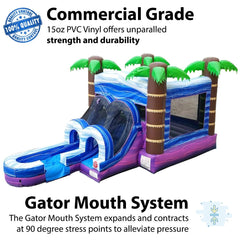Kids Tropical Water Slide Bounce House Combo with Blower