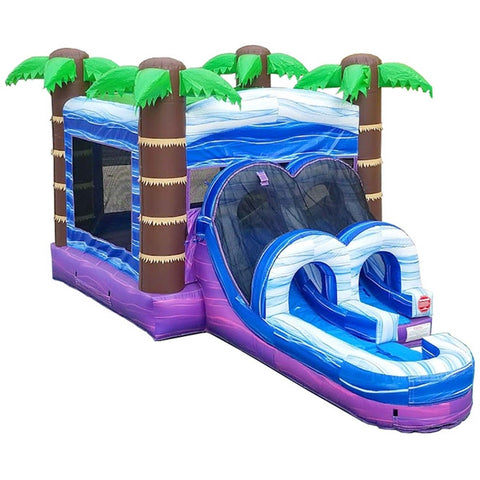 Kids Tropical Water Slide Bounce House Combo with Blower