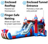 Image of Bald Eagle Double Water Slide Bounce House with Blower