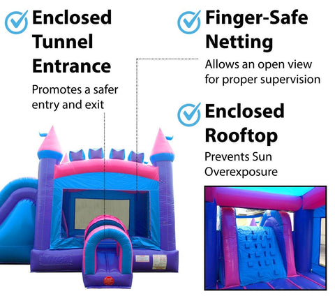 Sale on Mega Pink Inflatable Water Slide Bounce House Combo with Blower