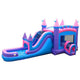Mega Pink Inflatable Water Slide Bounce House Combo with Blower