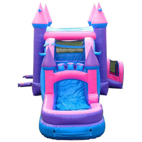 Sale on Mega Pink Commercial Inflatable Water Slide Bounce House Combo with Blower