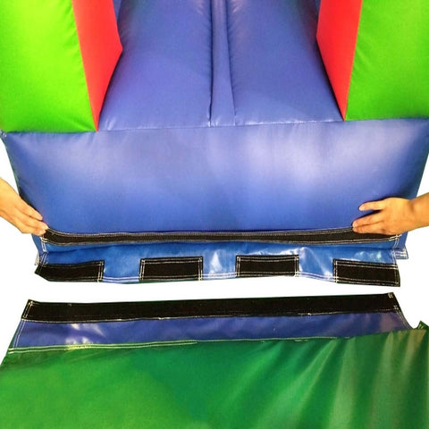 Mega Rainbow Water Slide Bounce House Combo with Blower