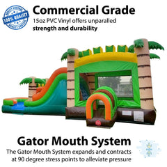 Mega Tropical Water Slide Bounce House Combo with Blower