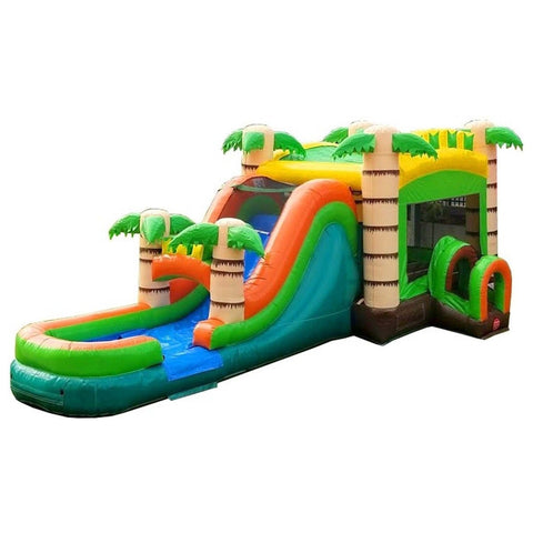 Mega Tropical Water Slide Bounce House Combo with Blower
