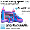 Image of Modular Pink Castle Water Slide Bounce House Combo with Blower