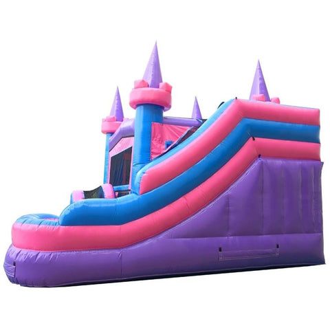 Modular Pink Castle Water Slide Bounce House Combo with Blower