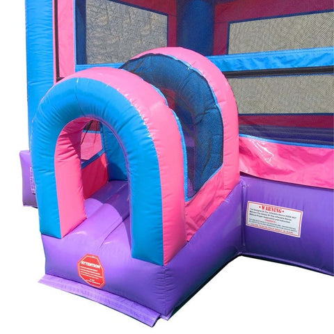Modular Pink Castle Water Slide Bounce House Combo with Blower