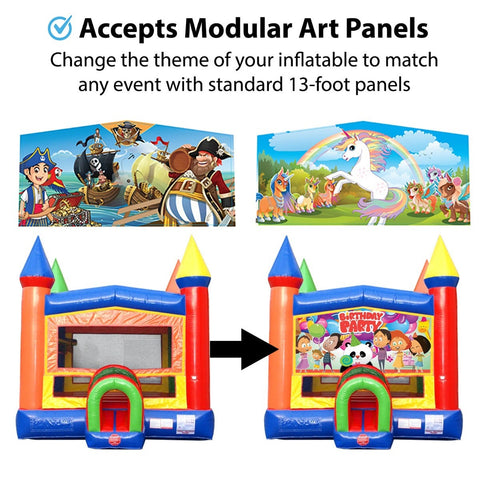 Rainbow Modular Bounce House with Blower