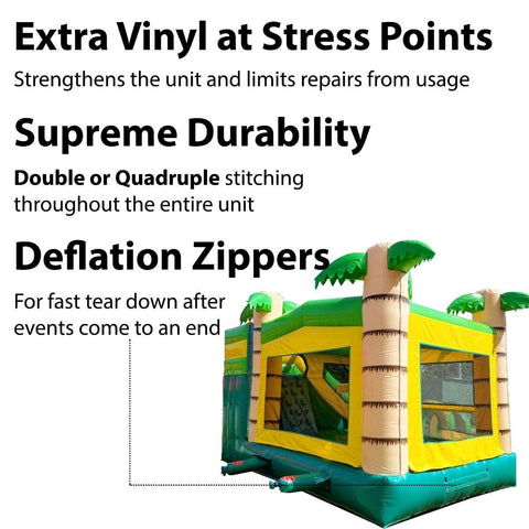 Commercial Inflatable Bounce House with Slide Trio