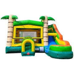 Modular Tropical Water Slide Bounce House Combo with Blower