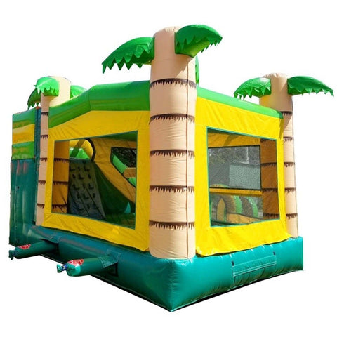 Modular Tropical Water Slide Bounce House Combo with Blower